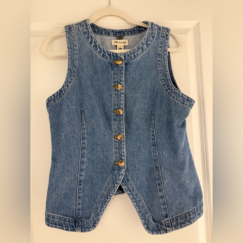 Madewell Blue Denim Vest